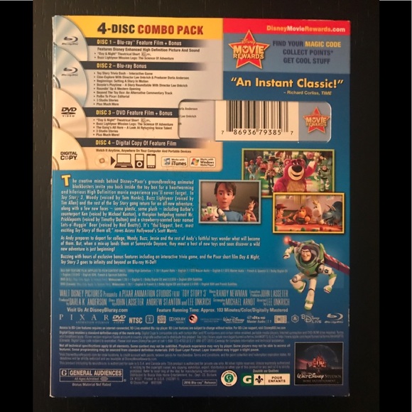 Toy Story 3: 4-Disc Combo Pack - Picture 2 of 5
